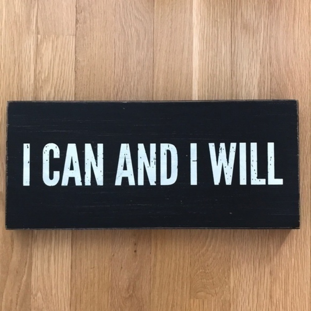 Sixtrees, ‘I Can’ Large plaque.  7“x 15.5“. NWT